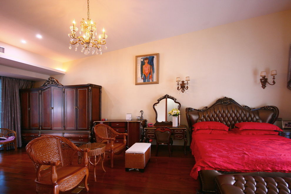 古典欧式风格主卧家具搭配装潢图 - 效果图