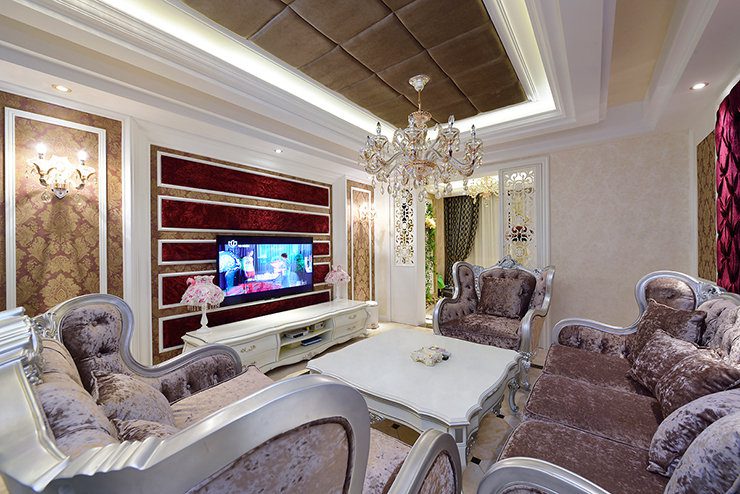 精美欧式客厅豪华装修样板房欣赏 - 效果图