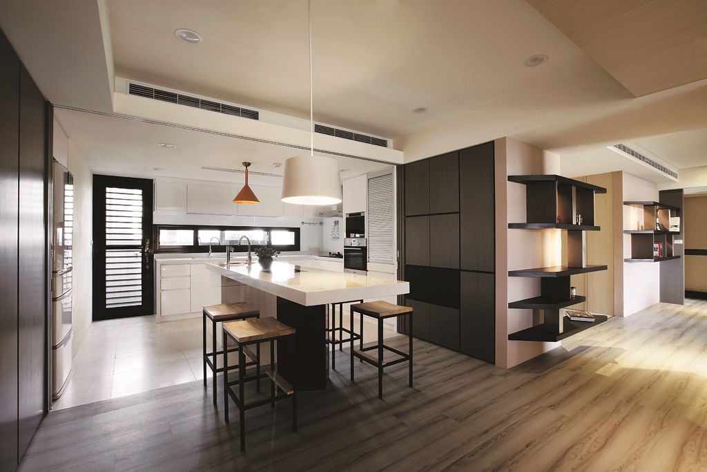 开放式现代家居厨房装修设计 - 效果图