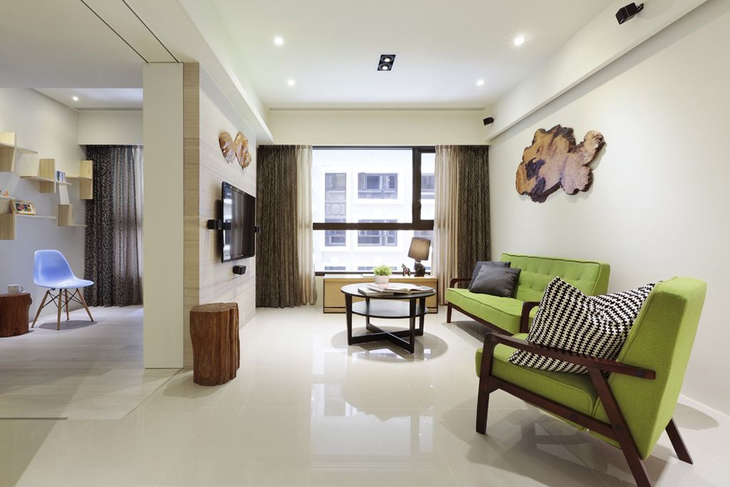 简约二居客厅装修展示 - 效果图