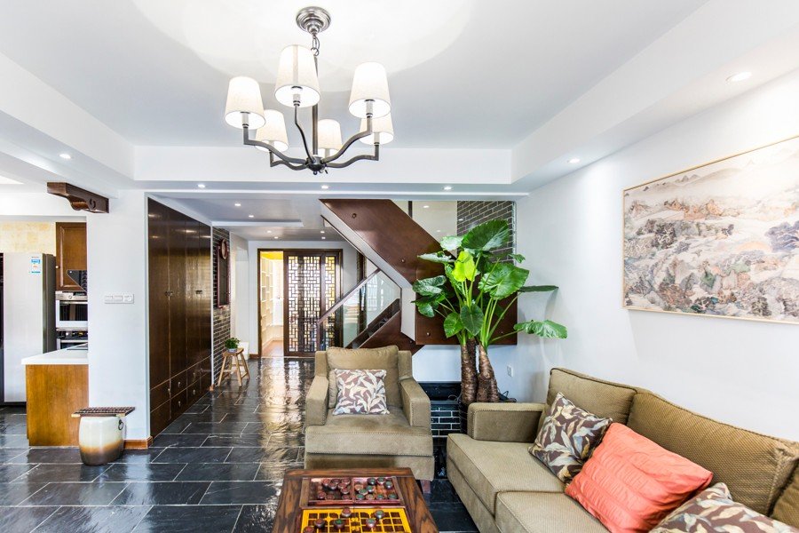 新古典现代混搭设计客厅效果图