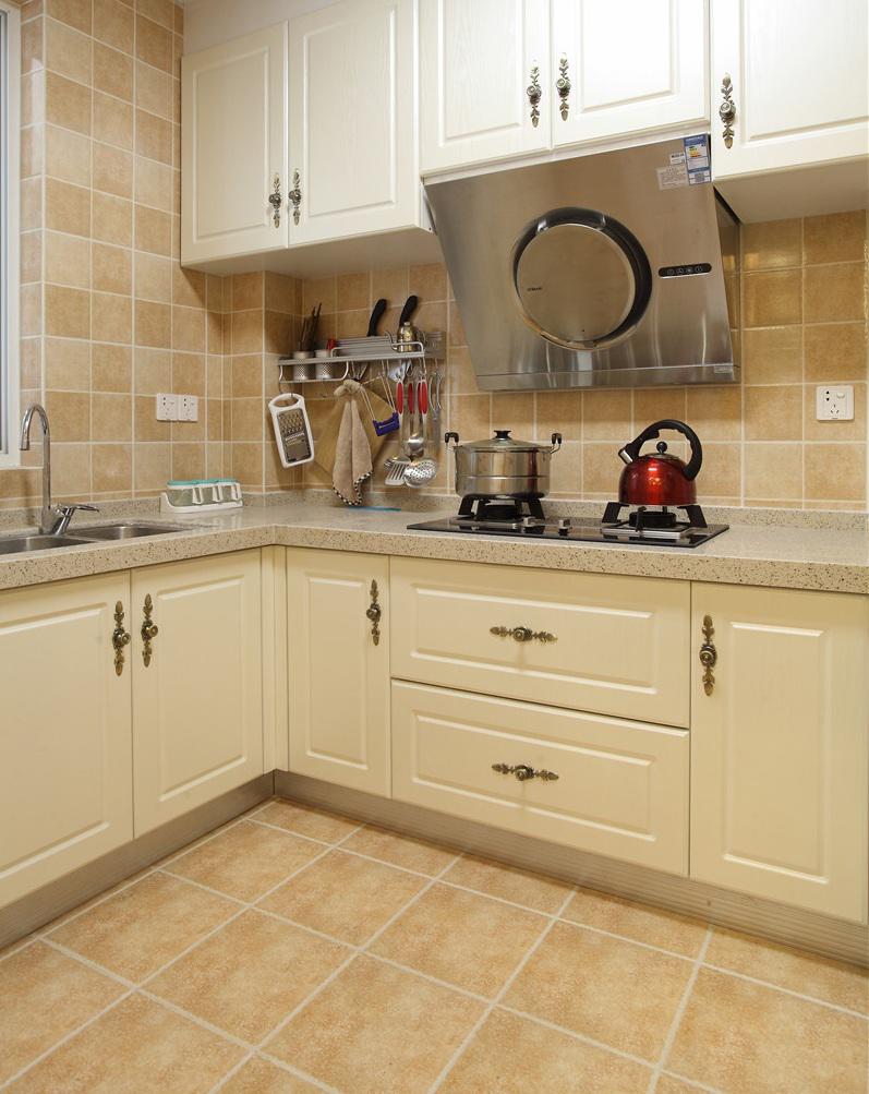 简约美式风格厨房橱柜装饰图 - 效果图