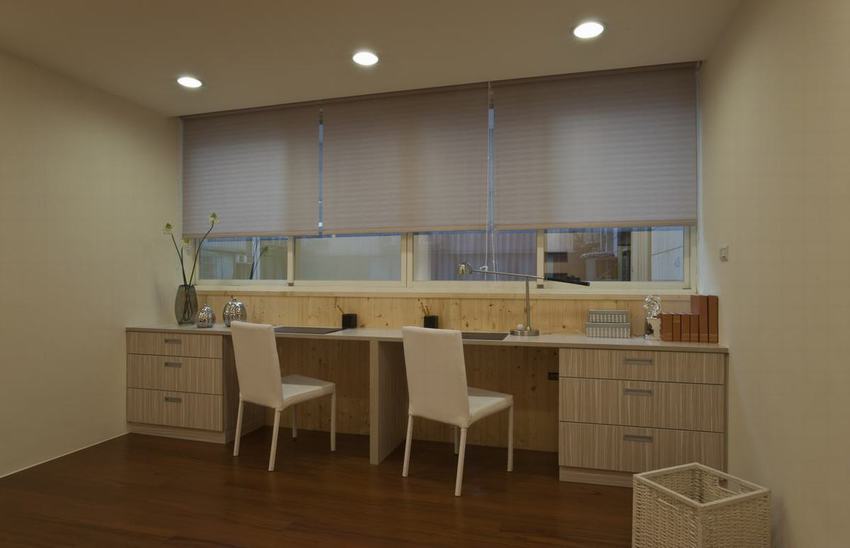 简约现代书房卷帘装饰图 - 效果图