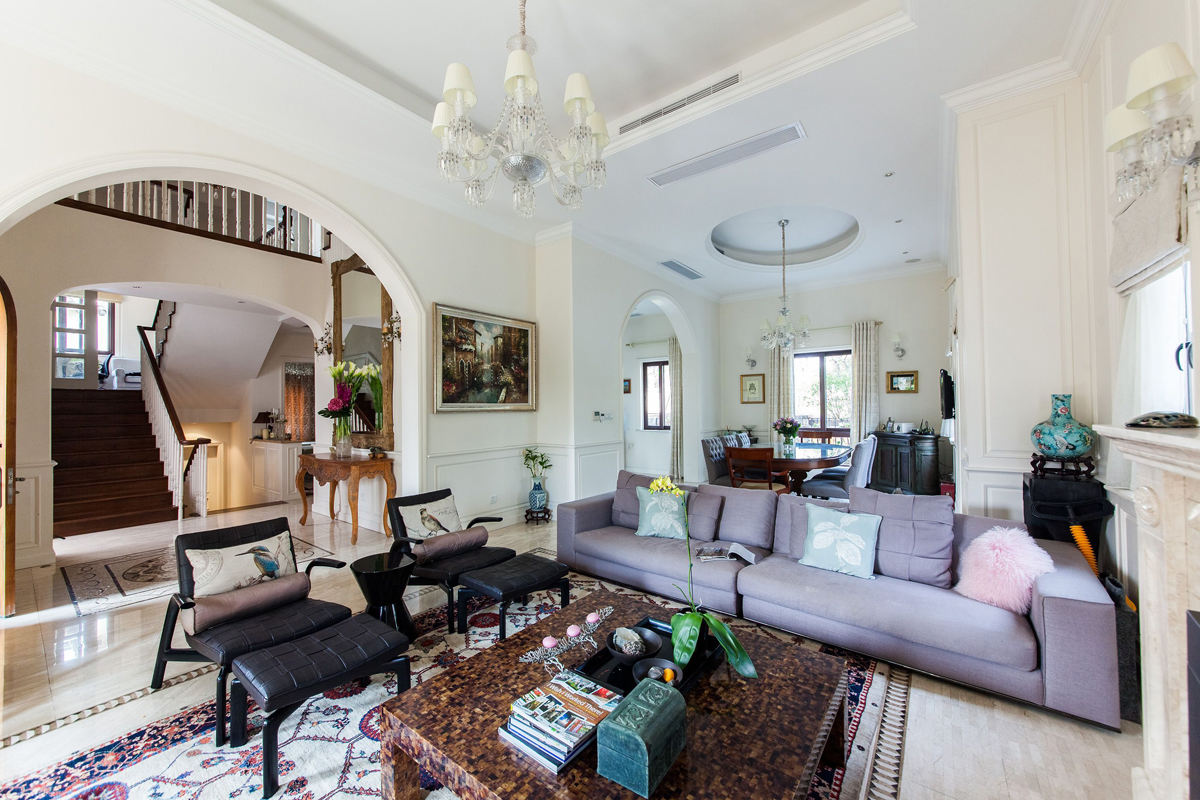 美式别墅客餐厅装修效果图