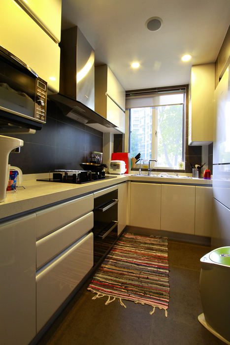 含蕴现代三居L型时尚厨房 - 效果图