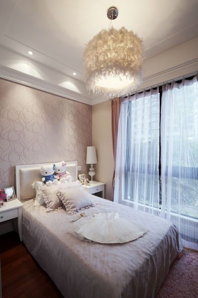 甜美粉色现代儿童房装潢欣赏图 - 效果图