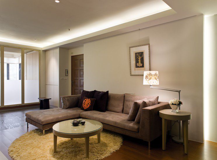 现代简约风格小客厅装潢效果图