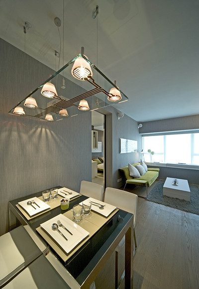 时尚简约餐厅个性吊灯设计 - 效果图