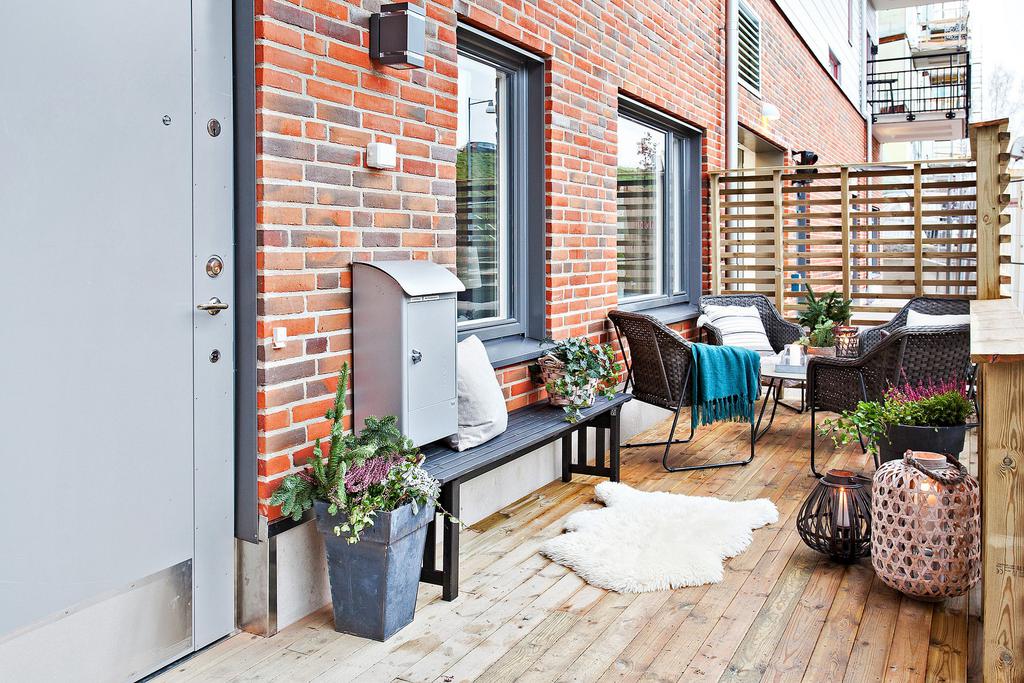 复古北欧文化砖生活阳台效果图