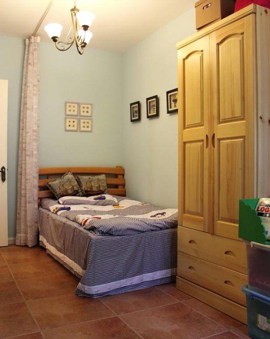 乡村田园儿童房实木衣柜装饰 - 效果图