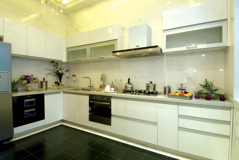 15平时尚简约L型厨房设计装修借鉴图 - 效果图