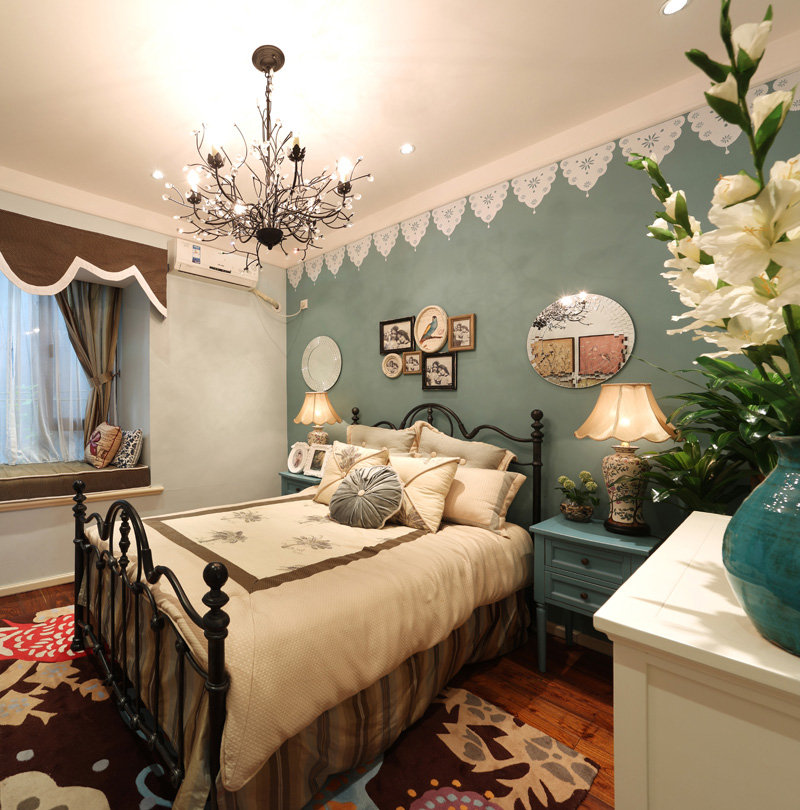 清晰田园风卧室设计效果图