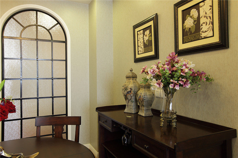 田园风格家装室内磨砂玻璃门装饰欣赏图 - 效果图