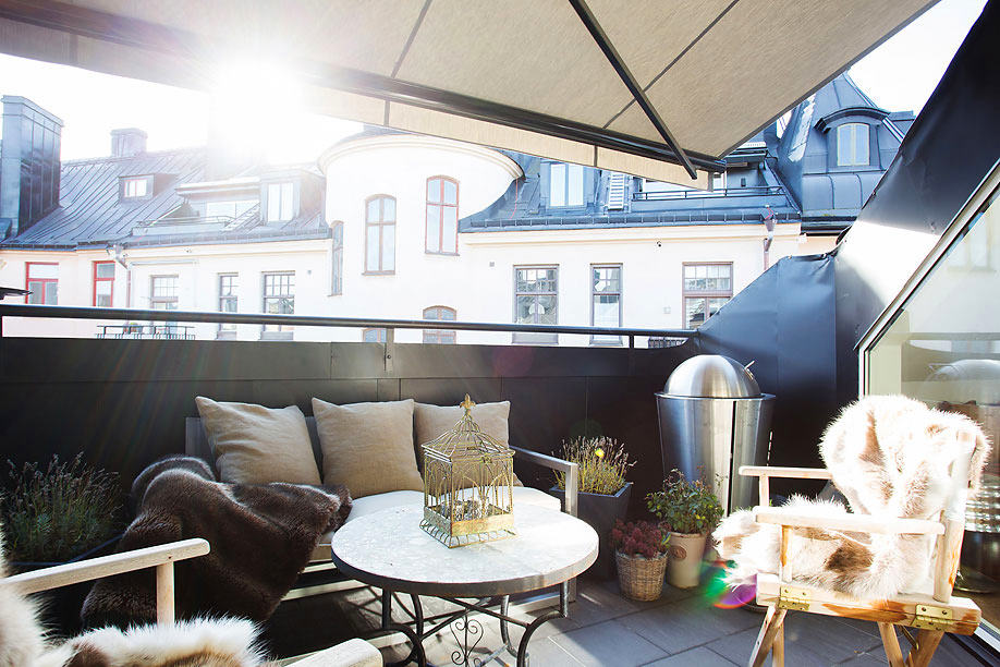 北欧半开放式阳台设计装修图 - 效果图