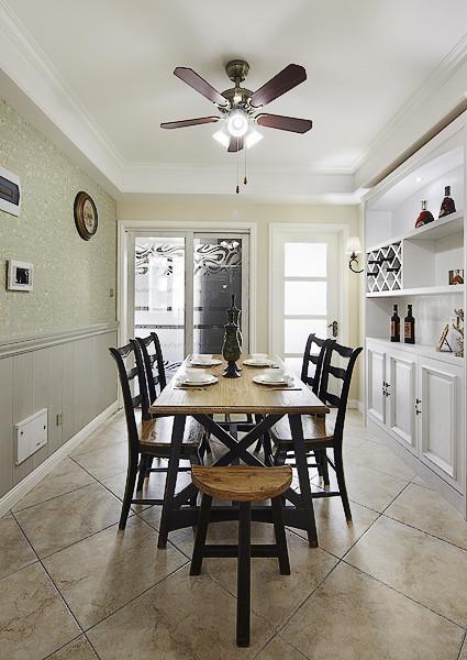 英式田园餐厅装修设计展示图 - 效果图