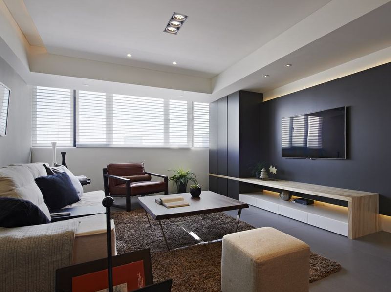 恬淡雅趣现代三居客厅图片 - 效果图