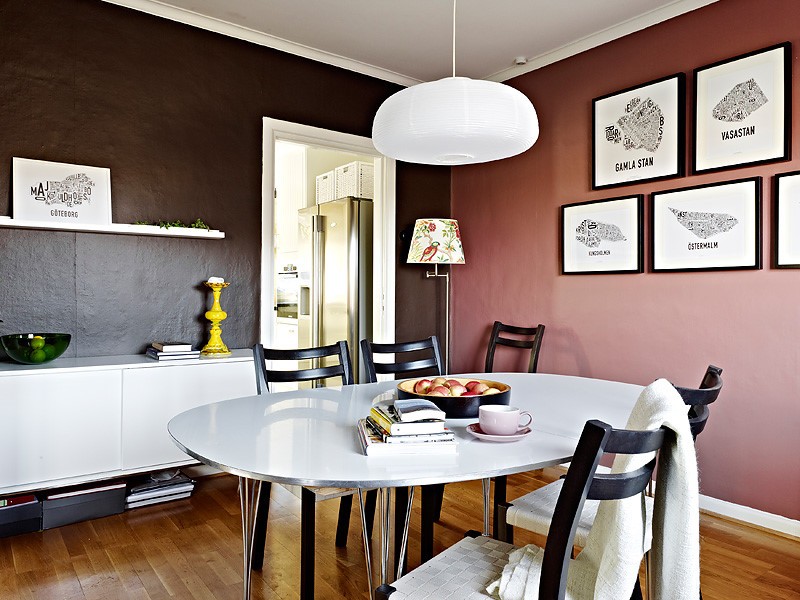 现代欧式餐厅相片墙设计 - 效果图