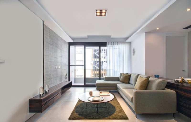 纯净简约宜家风客厅落地窗设计 - 效果图