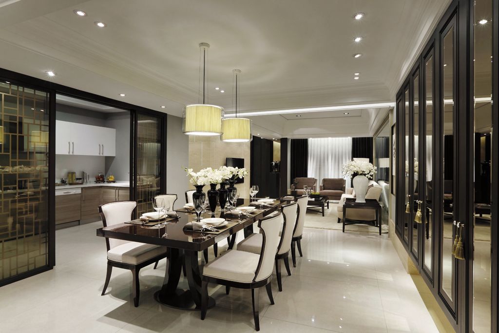 现代中式风格公寓餐厅设计 - 效果图