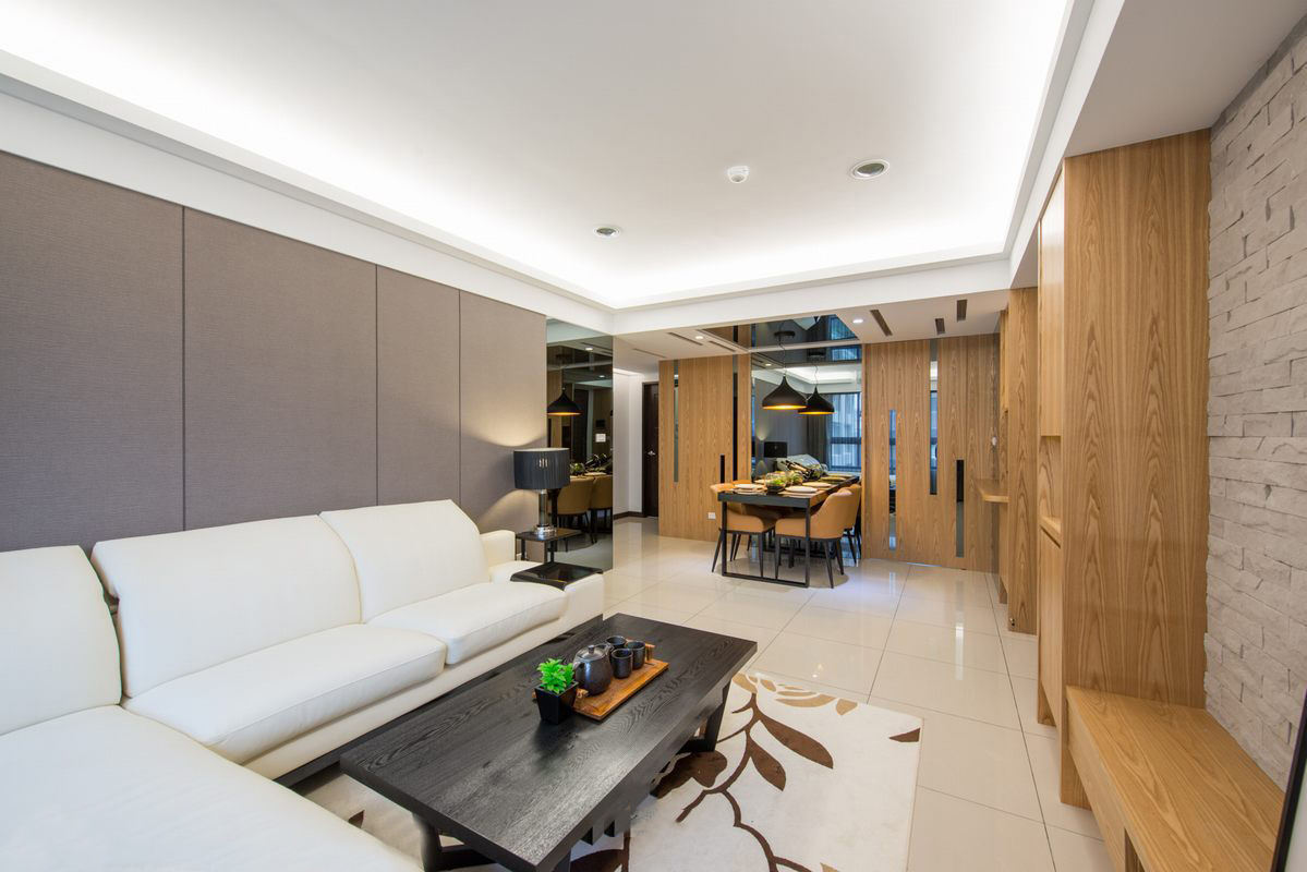 时尚简约客厅茶几装饰图 - 效果图