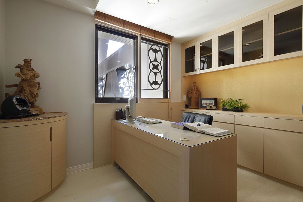 简洁清新北欧书房装潢案例图 - 效果图