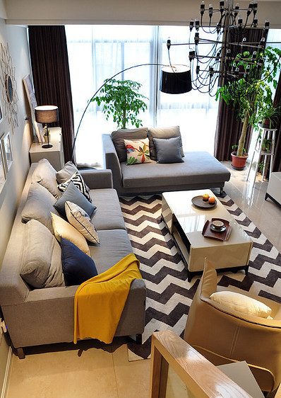 现代宜家风情复式客厅装修图 - 效果图