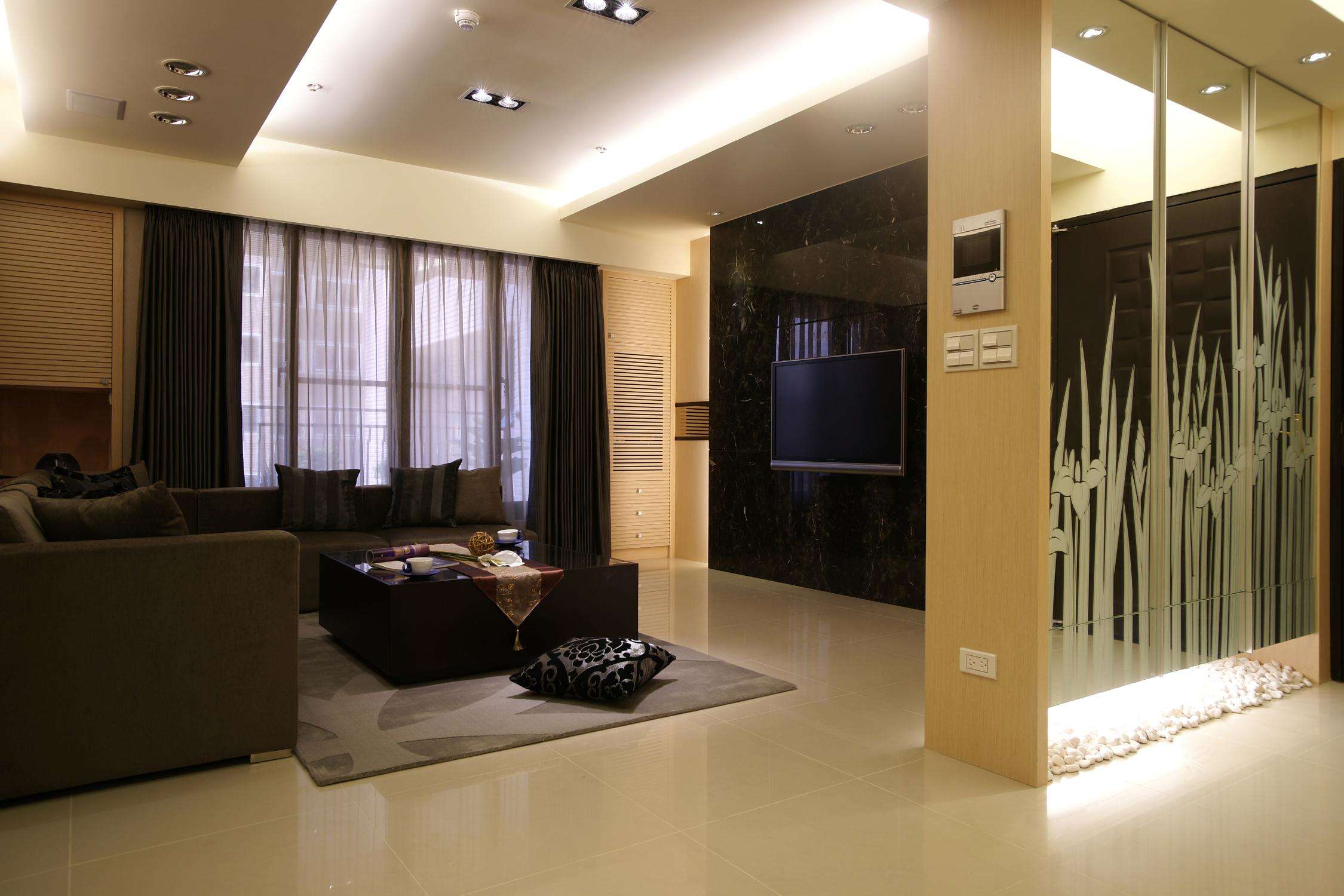 时尚现代风格客厅隔断设计装修图 - 效果图