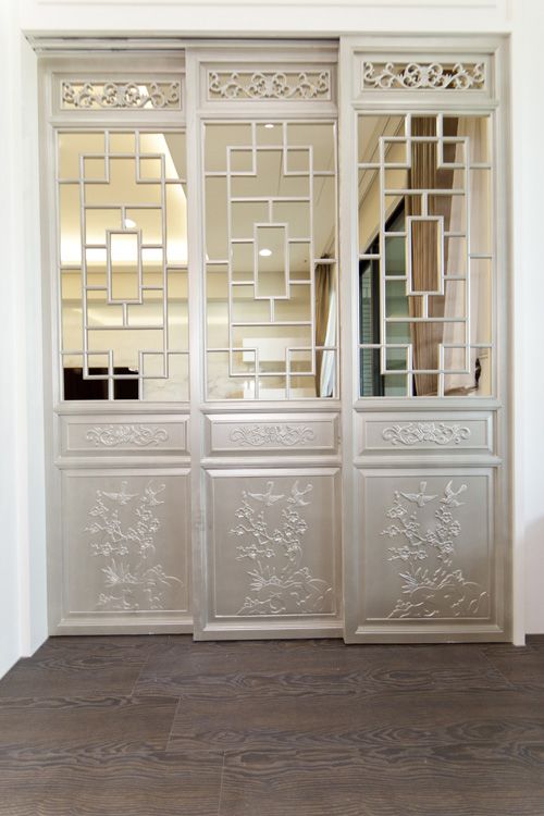 简中式家居推拉门装饰效果图