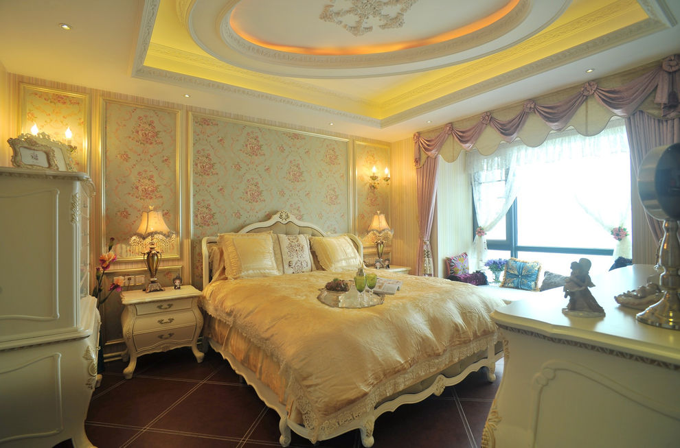 欧式优雅卧室装潢欣赏图 - 效果图