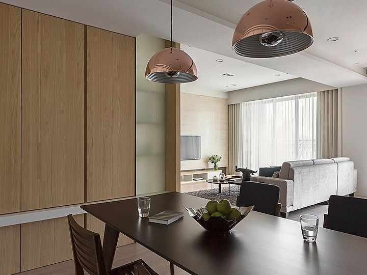 简约日式餐厅吊灯装饰效果图