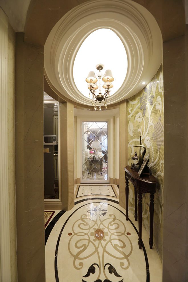 低奢新古典家居过道吊顶设计 - 效果图