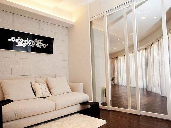 简约现代设计室内玻璃隔断门装饰图 - 效果图