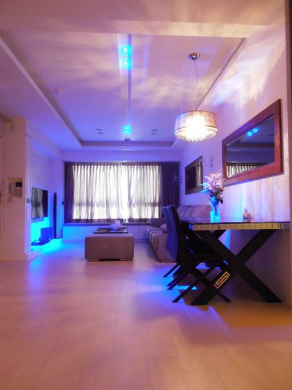 时尚优雅现代家居紫光效果图