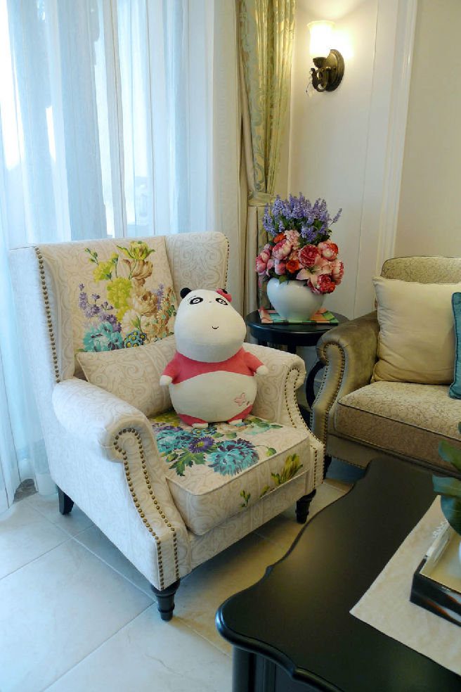 古朴典雅美式风格单人沙发欣赏图 - 效果图