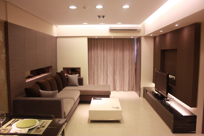咖啡色现代客厅装修效果图