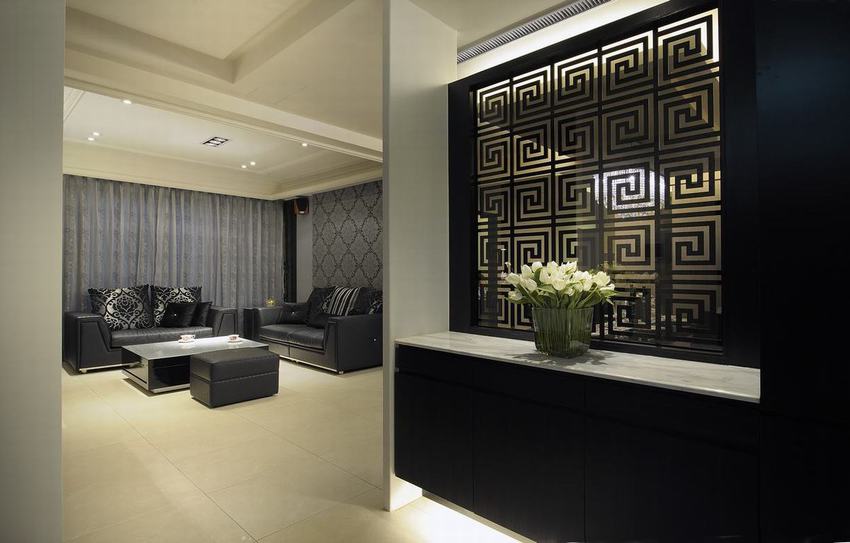 古典现代玄关隔断设计 - 效果图