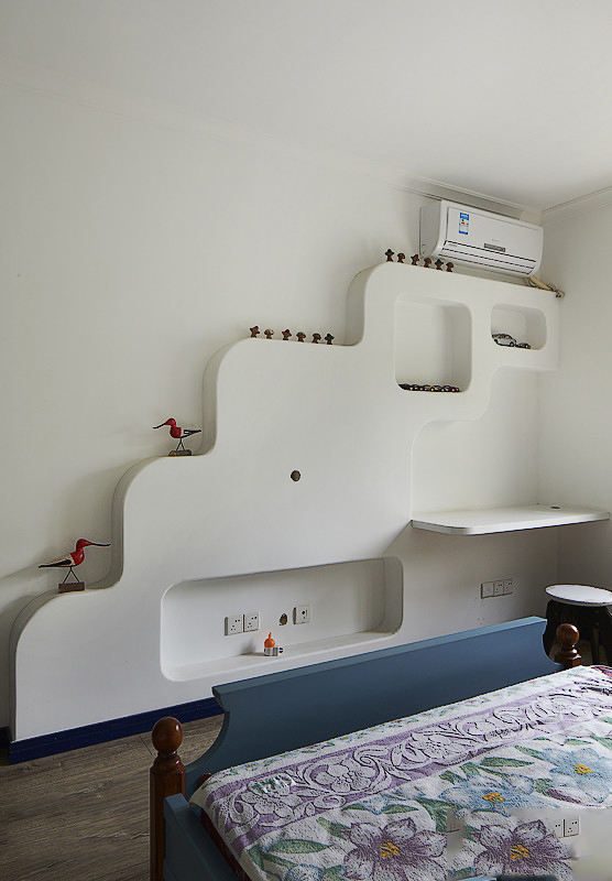 地中海创意个性卧室背景墙装饰效果图