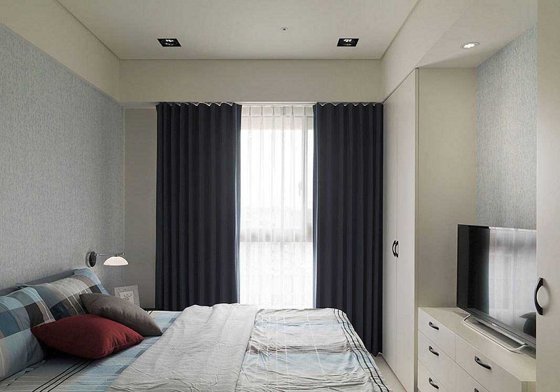 安静祥和简约现代卧室窗户装饰效果图