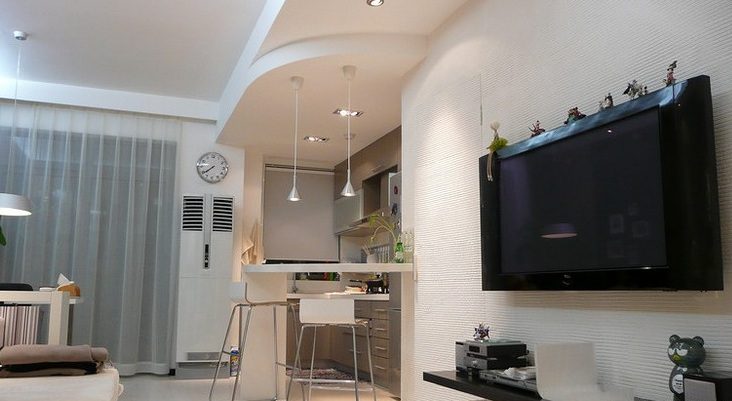 简洁时尚现代小复式室内隔断设计 - 效果图