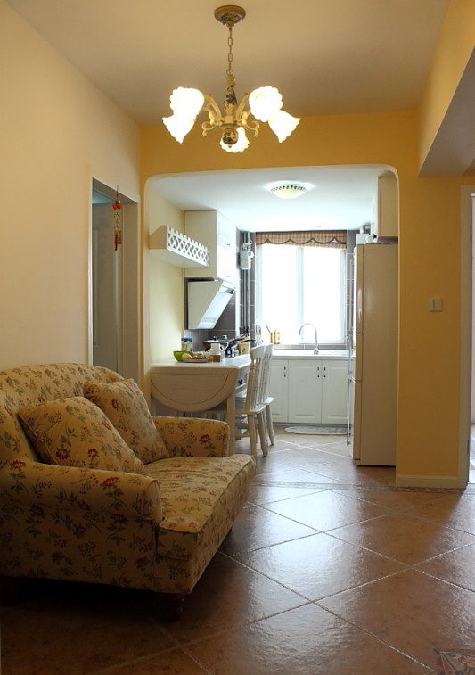 时尚现代小户型一居室家装隔断设计装修图 - 效果图