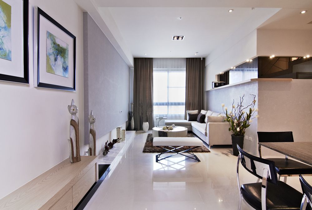 现代美式客厅吊顶效果图