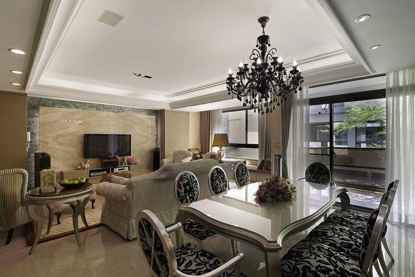 现代家居餐厅黑白家装效果图