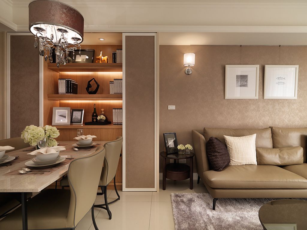 现代简约装修客厅壁灯装饰效果图