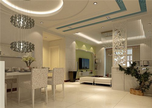 客厅和餐厅隔断柜效果图 独特新颖的客餐厅隔断设计 - 选购指南