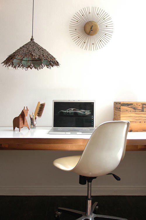 北欧小户型墙面书桌台设计 - 效果图