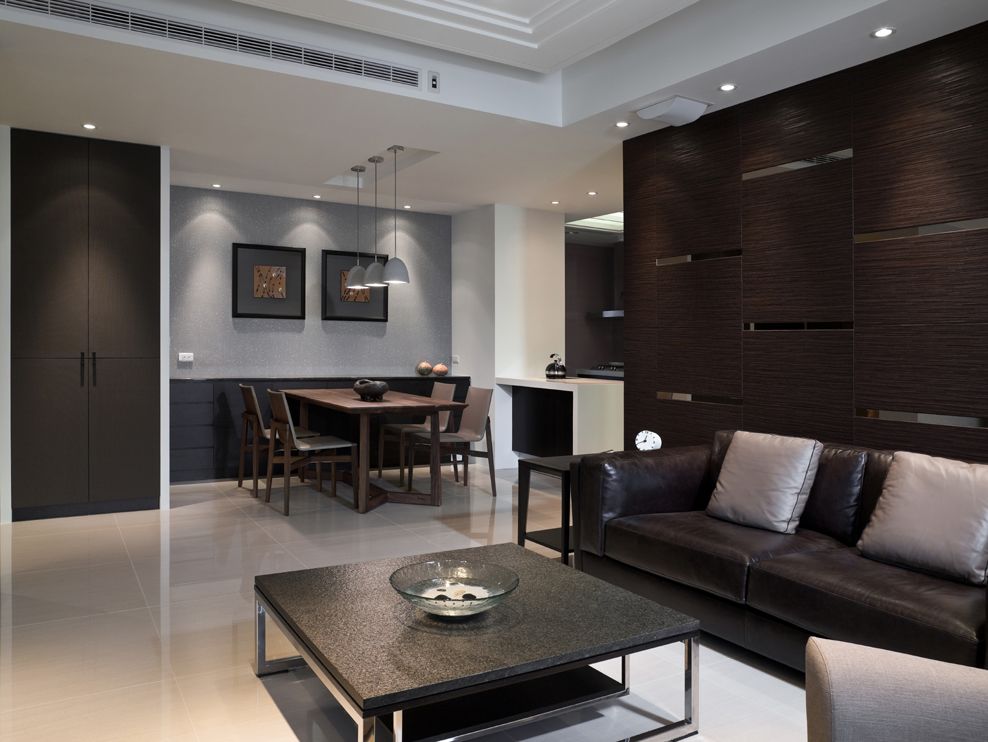 潮流现代家居客厅茶几装饰图 - 效果图