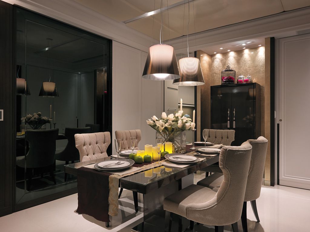 温馨浪漫后现代风餐厅布置效果图