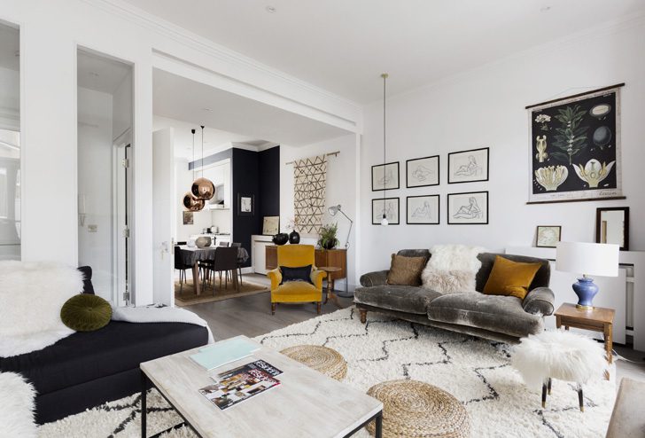 经典混搭北欧风格客厅设计效果图