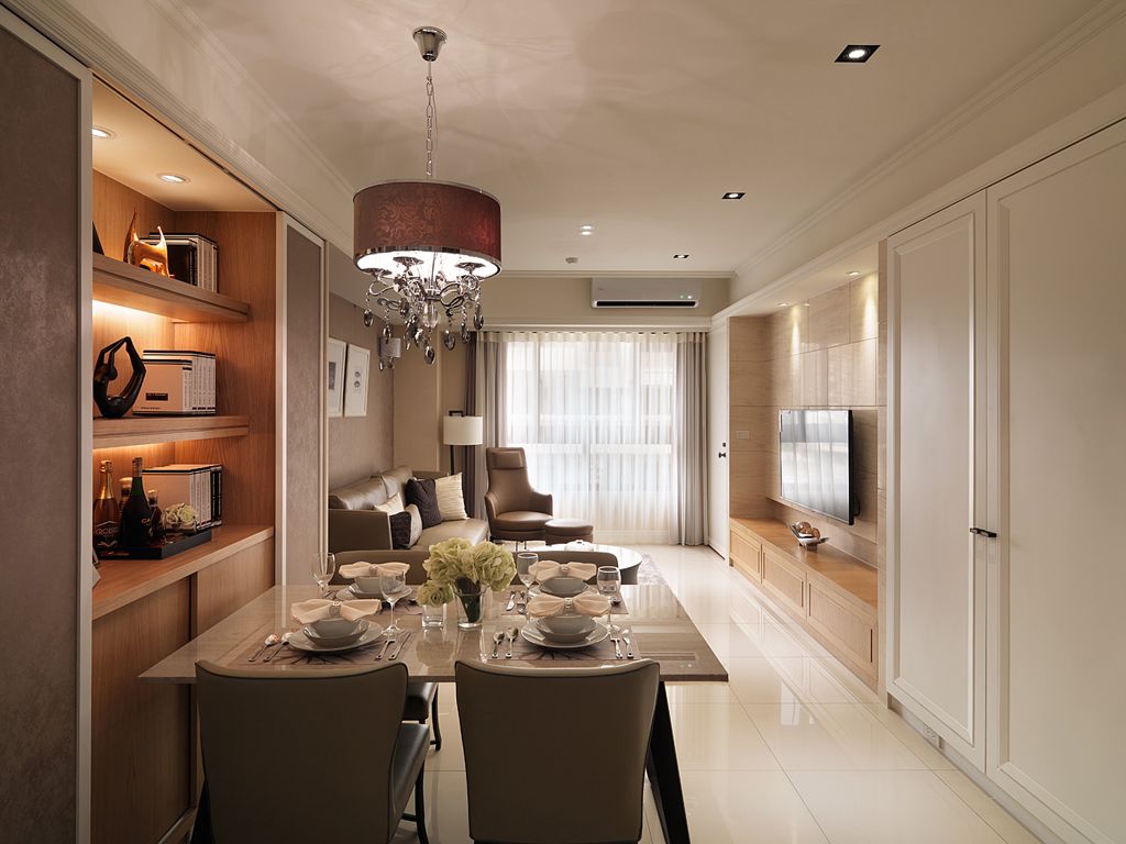 时尚现代家居餐厅吊灯装饰图 - 效果图