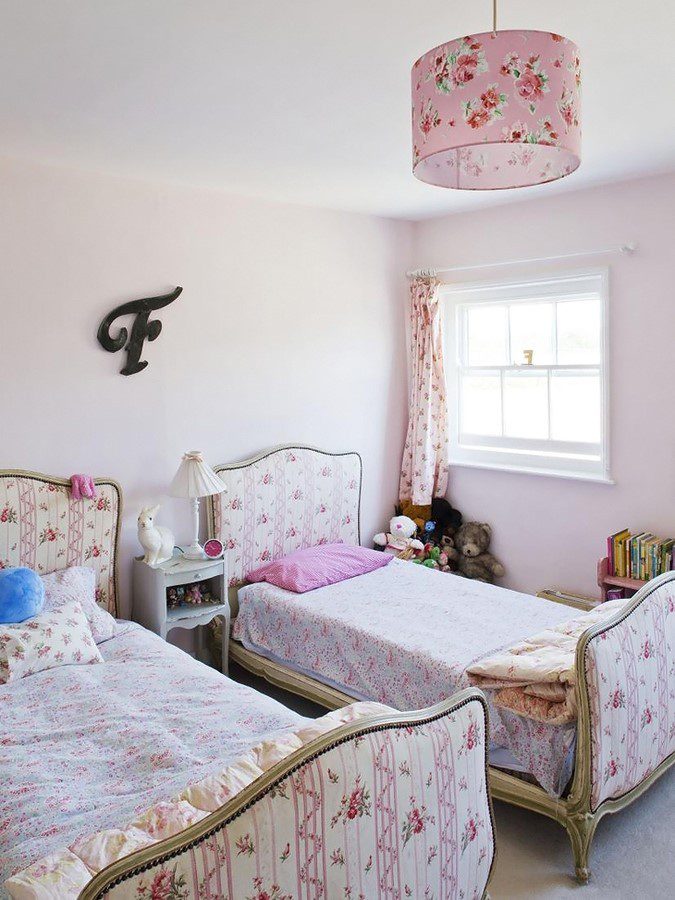 碎花美式田园风 儿童房灯罩设计 - 效果图